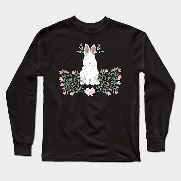 Magnolia Bunny Long Sleeve T-Shirt by LittleBunnySunshine